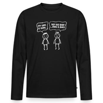 Relationship Partnership Funny Sayings Couples - Men's Premium Organic Long Sleeve Shirt - black - Front - Nico (187cm)