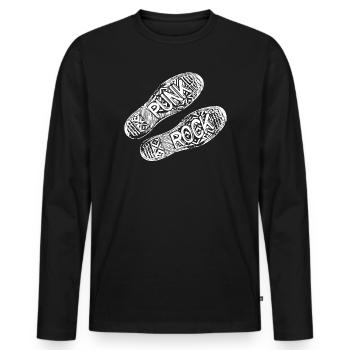 Punk rock punk rock grunge rock music music punk - Men's Premium Organic Long Sleeve Shirt - black - Front - Nico (187cm)