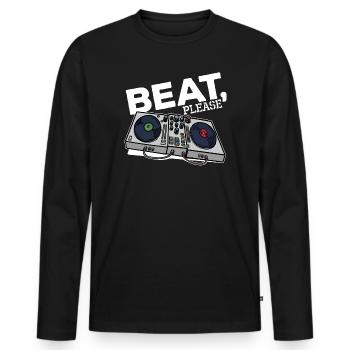 Beatbox Turntable MC DJ Deejay Scratchen Hip Hop - T-shirt manches longues Premium bio Homme - noir - Devant - Nico (187cm)
