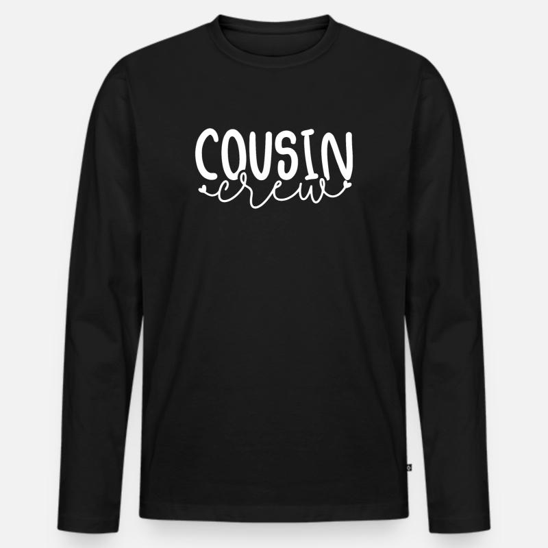Cousin - Männer Premium Bio Langarmshirt - Schwarz