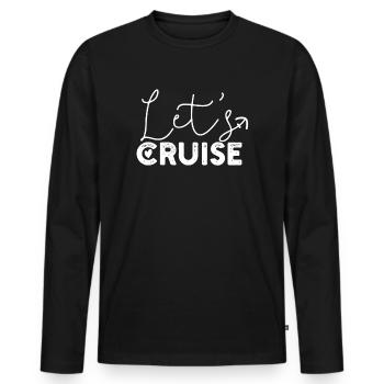 Cruise ship - Men's Premium Organic Long Sleeve Shirt - black - Front - Nico (187cm)