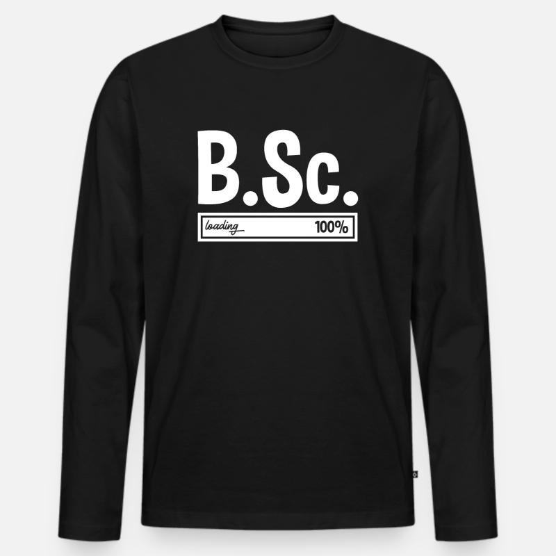 Bachelor of Science B.Sc. Abschluss - Männer Premium Bio Langarmshirt - Schwarz