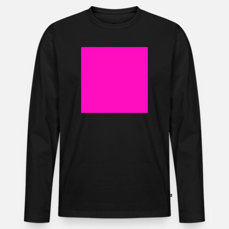 pinker Hintergrund Textur Vorlage personalisieren - Männer Premium Bio Langarmshirt - Schwarz
