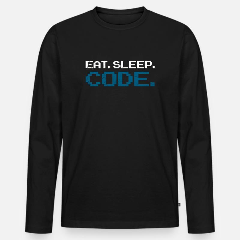 Programmieren Coden Informatik - Männer Premium Bio Langarmshirt - Schwarz