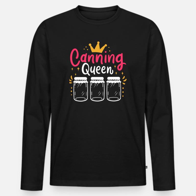 Einmachen Einkochen - Männer Premium Bio Langarmshirt - Schwarz