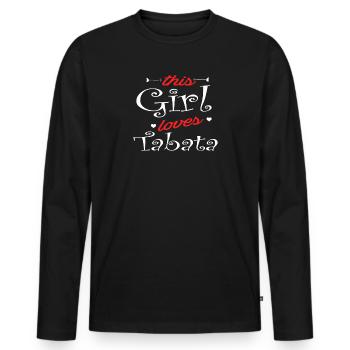 Entraînement par intervalles Tabata Hiit Cardio Stark Hakuna - T-shirt manches longues Premium bio Homme - noir - Devant - Nico (187cm)