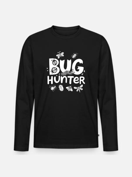 Insect Entomologist - Men's Premium Organic Long Sleeve Shirt - black