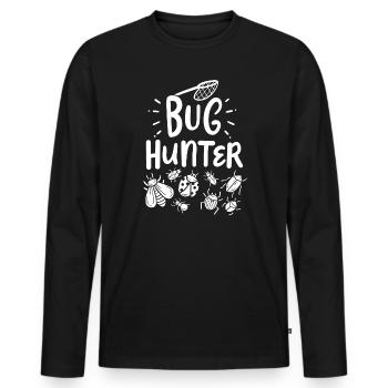 Insectes Chasseurs d’insectes - T-shirt manches longues Premium bio Homme - noir - Devant - Nico (187cm)