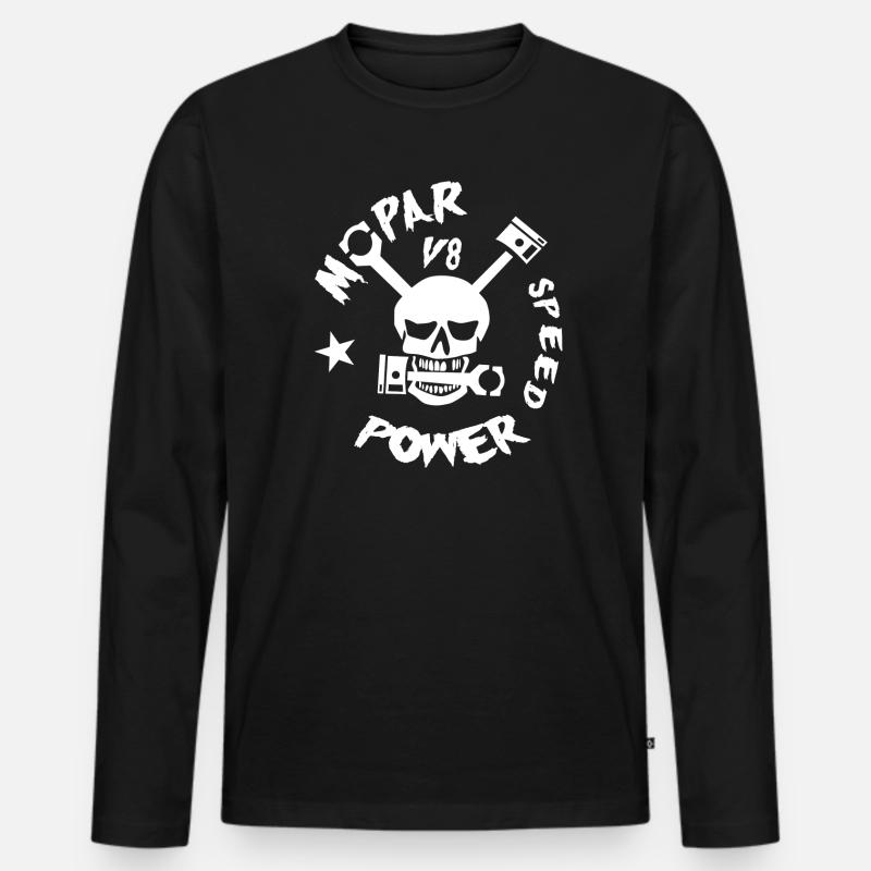 Mopar V8 Power - Männer Premium Bio Langarmshirt - Schwarz