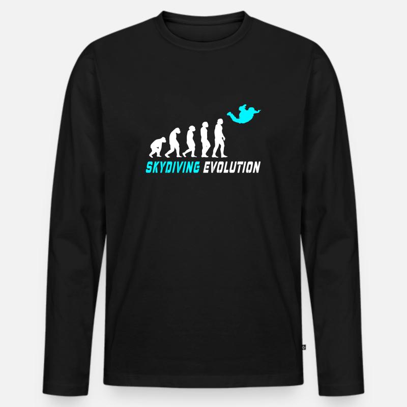 Conception d'évolution de parachute / idée cadeau T-shirt manches longues Premium bio Homme