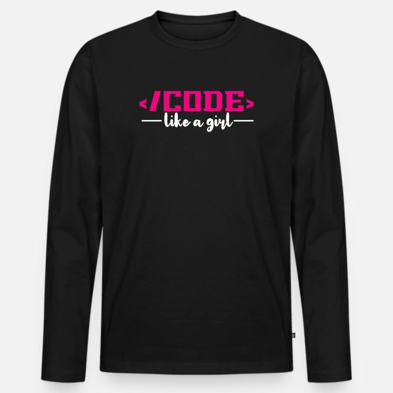 Codierung Programmierung Informatik - Männer Premium Bio Langarmshirt - Schwarz