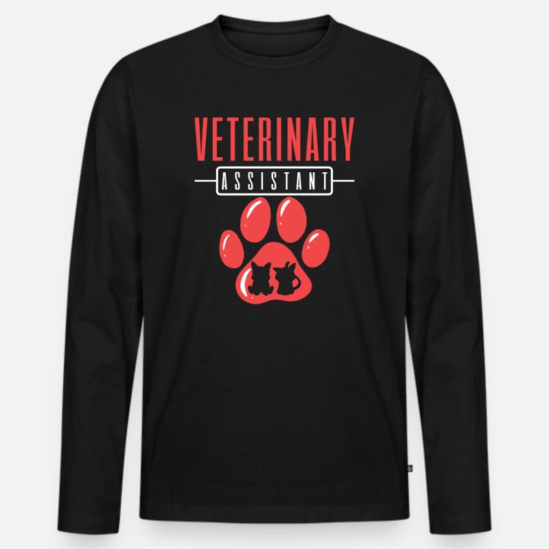 Tierarzthelfer Vet Tech - Männer Premium Bio Langarmshirt - Schwarz