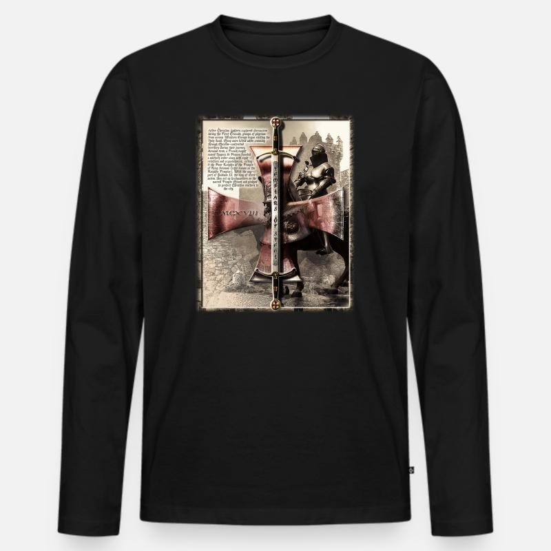 Templer aus Stahl - Der Brief - Männer Premium Bio Langarmshirt - Schwarz