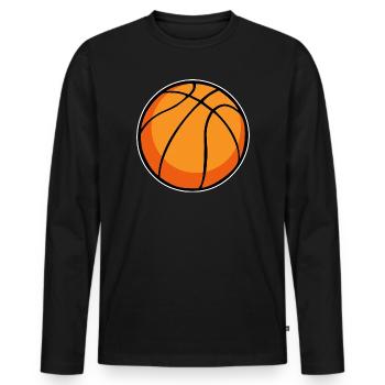 Basketball - T-shirt manches longues Premium bio Homme - noir - Devant - Nico (187cm)