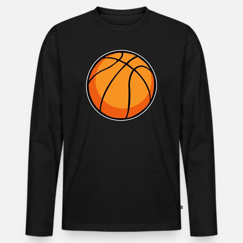 Basketball - Männer Premium Bio Langarmshirt - Schwarz