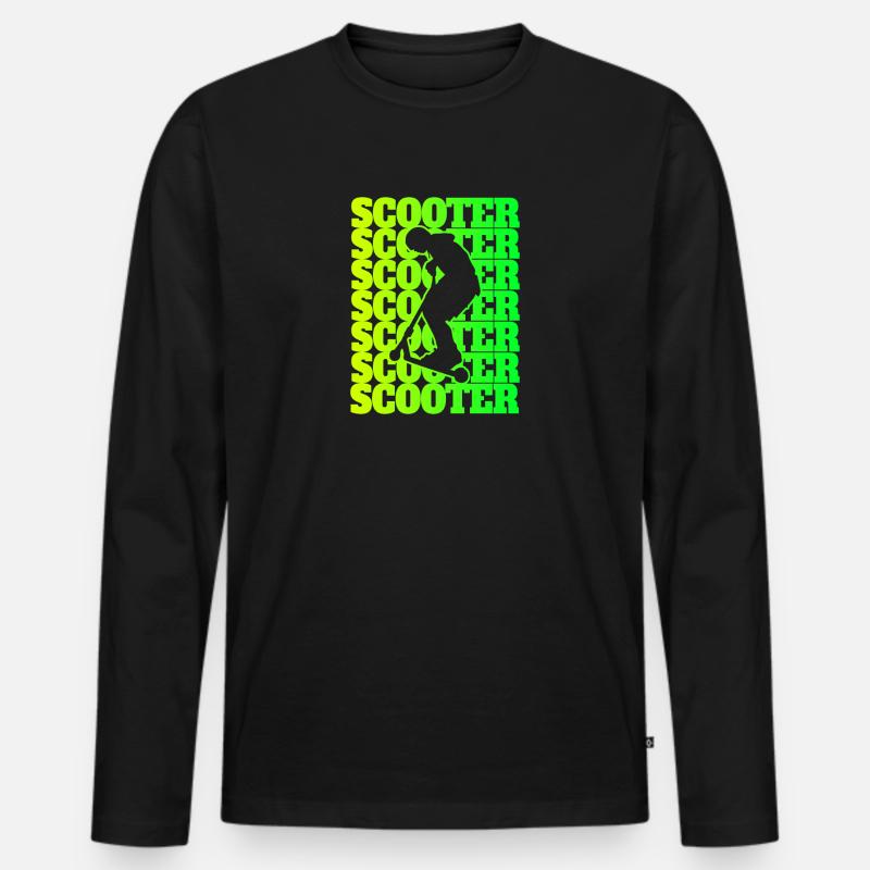 Scooter Sport Design / Geschenkidee - Männer Premium Bio Langarmshirt - Schwarz