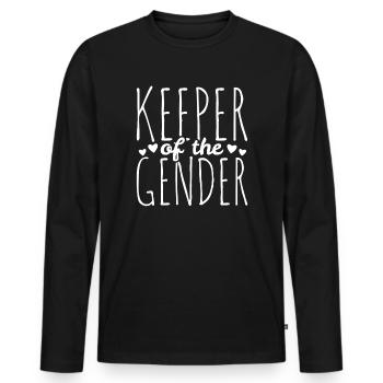 Gender Reveal - Men's Premium Organic Long Sleeve Shirt - black - Front - Nico (187cm)