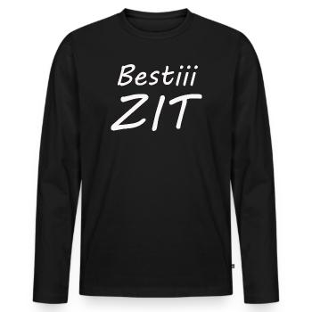 Bestiii ZIT - Männer Premium Bio Langarmshirt - Schwarz - Vorne - Nico (187cm)