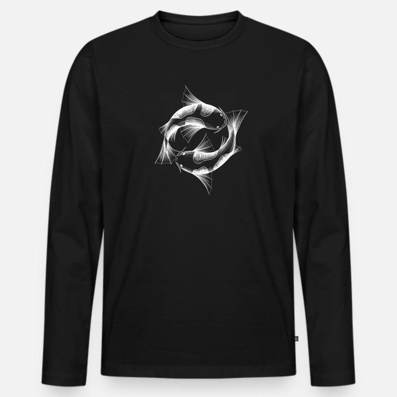 Kois - Männer Premium Bio Langarmshirt - Schwarz