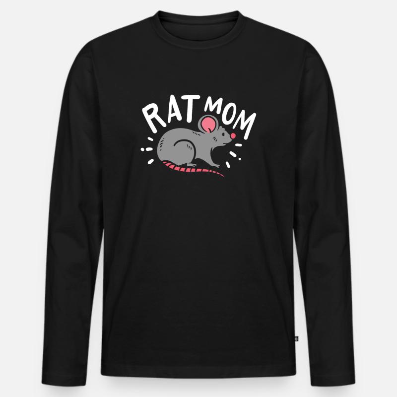 Ratte - Männer Premium Bio Langarmshirt - Schwarz