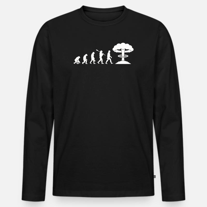 Bombe nucléaire Evolution - T-shirt manches longues Premium bio Homme - noir