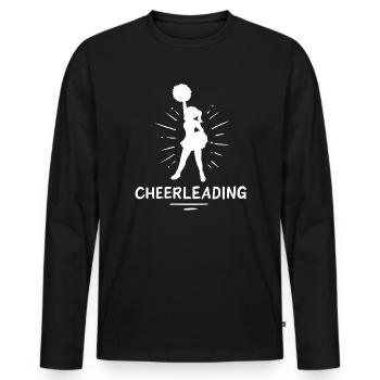Cheerleading - Männer Premium Bio Langarmshirt - Schwarz - Vorne - Nico (187cm)