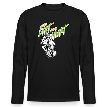 Motocross Motocross Rider - Men's Premium Organic Long Sleeve Shirt - black - Front - Nico (187cm)
