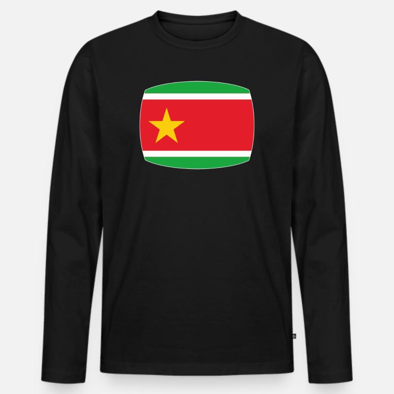 Flagge von Guadeloupe - Männer Premium Bio Langarmshirt - Schwarz
