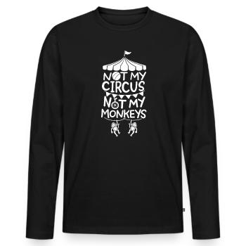 Circus Monkey Circus - Men's Premium Organic Long Sleeve Shirt - black - Front - Nico (187cm)
