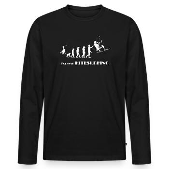 Cadeau Evolution KITESURF -SURFER KITESURFER - T-shirt manches longues Premium bio Homme - noir - Devant - Nico (187cm)