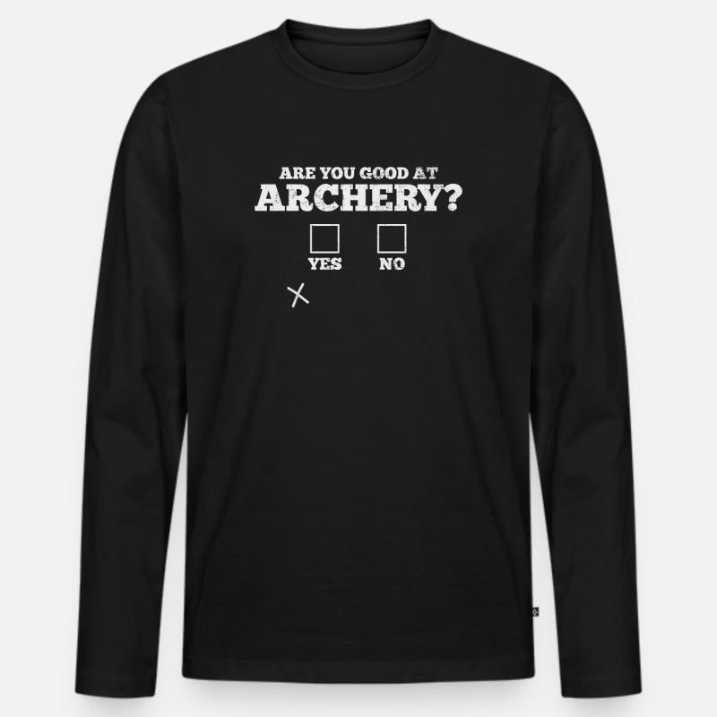 Bogenschießen Bogenschütze - Männer Premium Bio Langarmshirt - Schwarz