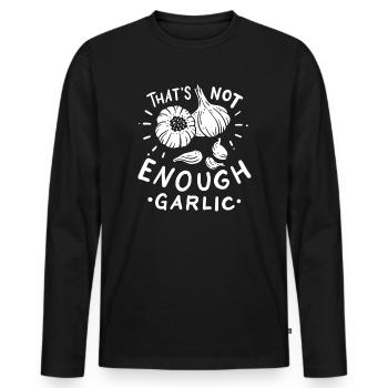 Garlic garlic cloves - Men's Premium Organic Long Sleeve Shirt - black - Front - Nico (187cm)