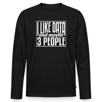 Data Data Science Data Analyst - Men's Premium Organic Long Sleeve Shirt - black - Front - Nico (187cm)