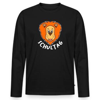 Première classe Rentrée scolaire Rentrée scolaire - T-shirt manches longues Premium bio Homme - noir - Devant - Nico (187cm)