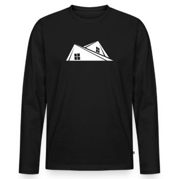 Le toit de la maison - T-shirt manches longues Premium bio Homme - noir - Devant - Nico (187cm)