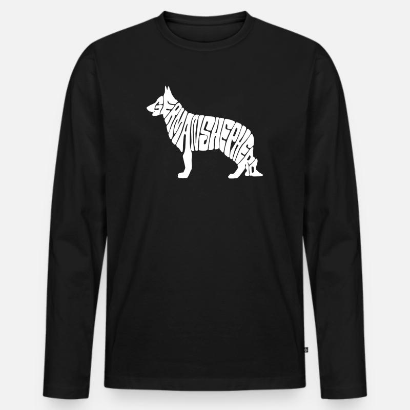 german shepherd - Männer Premium Bio Langarmshirt - Schwarz