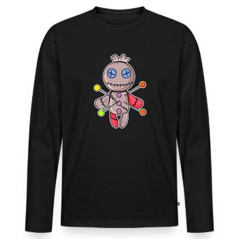 Voodoo doll - Men's Premium Organic Long Sleeve Shirt - black - Front - Nico (187cm)