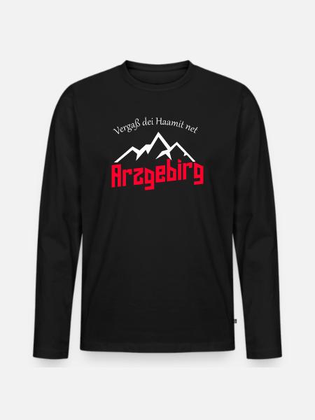Vergaß dei Haamit net - Männer Premium Bio Langarmshirt - Schwarz