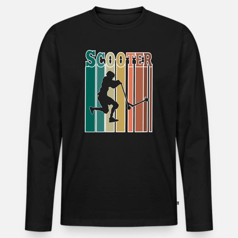 Scooter - Männer Premium Bio Langarmshirt - Schwarz