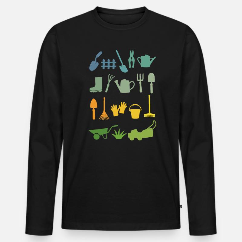 Garten Gärtner Gärtnerin - Männer Premium Bio Langarmshirt - Schwarz