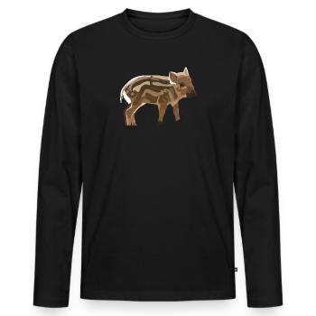 Freddy - Freshman - Men's Premium Organic Long Sleeve Shirt - black - Front - Nico (187cm)
