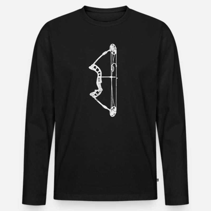 Bogenschießen Bogen Bogenschütze - Männer Premium Bio Langarmshirt - Schwarz