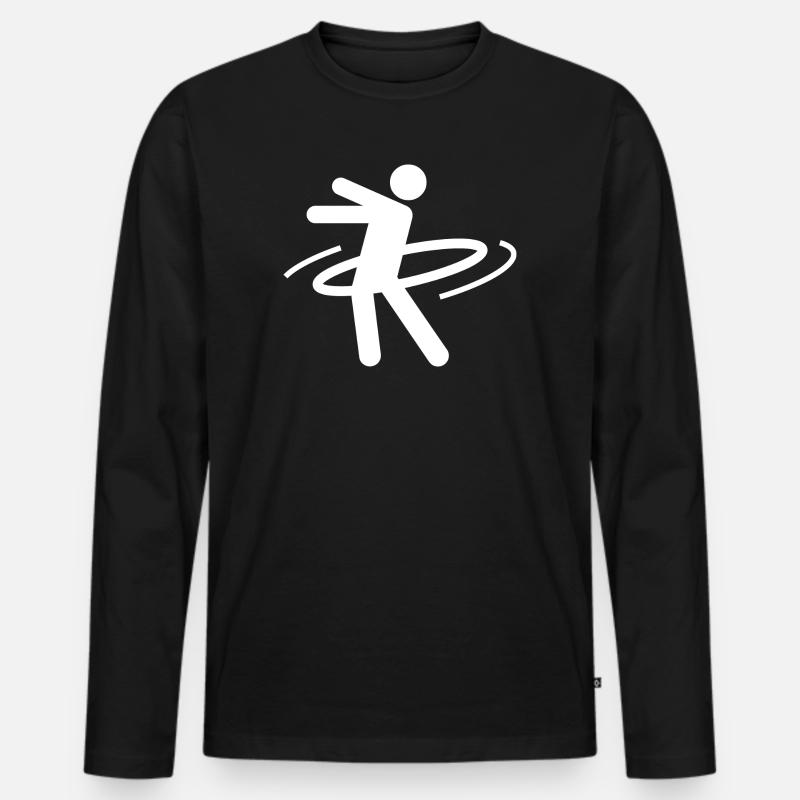 Hulahoop - Männer Premium Bio Langarmshirt - Schwarz