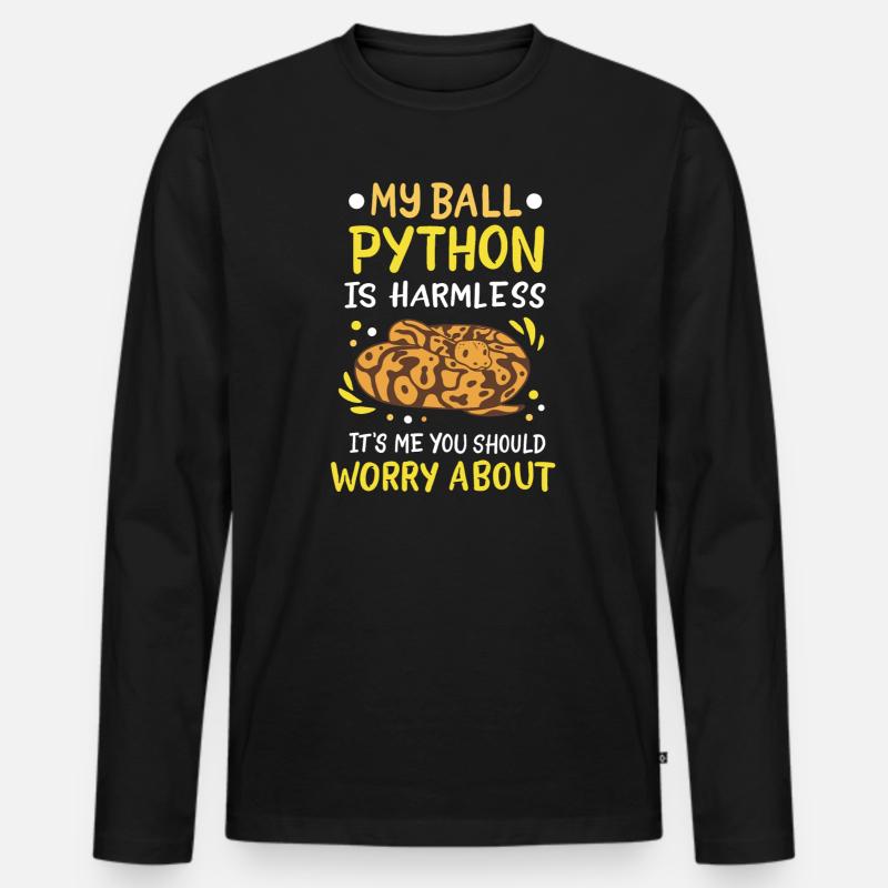 Boule Python - T-shirt manches longues Premium bio Homme - noir