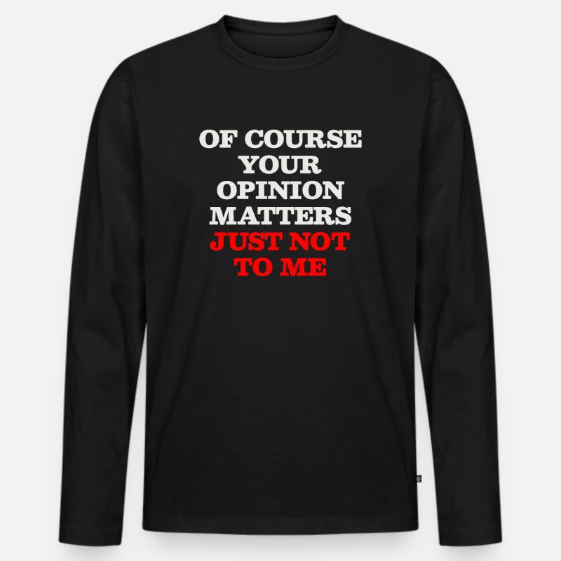 Meinung - Männer Premium Bio Langarmshirt - Schwarz