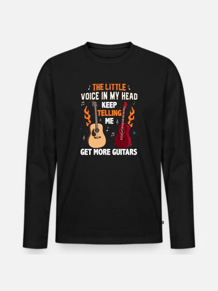 Guitarist Guitar Player Guitar - Men's Premium Organic Long Sleeve Shirt - black