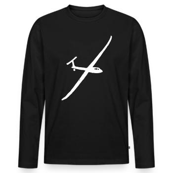Gliding Motor sailing Gliding - Men's Premium Organic Long Sleeve Shirt - black - Front - Nico (187cm)
