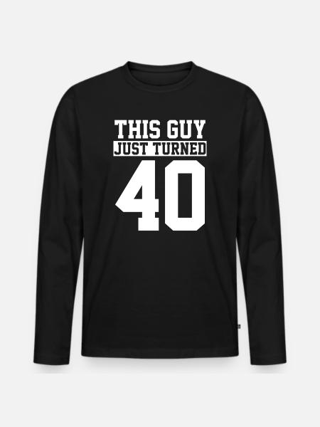 40e anniversaire Quarante ans - T-shirt manches longues Premium bio Homme - noir