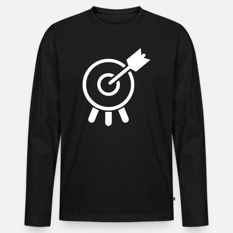 Bogenschießen - Männer Premium Bio Langarmshirt - Schwarz