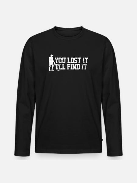 Metal detection detectorist - Men's Premium Organic Long Sleeve Shirt - black